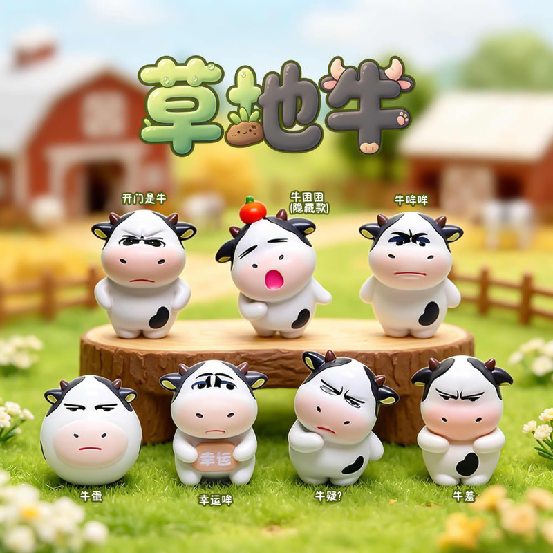 Cartoon Grassland Cow Series Blind Box Hot-Selling Trendy Cartoon Figurine Birthday Gift Resin Craft Holiday Gift Cartoon Grassland Cow Series Blind Box Hot-Selling Trendy Cartoon Figurine Birthday Gift Resin Craft Holiday Gift