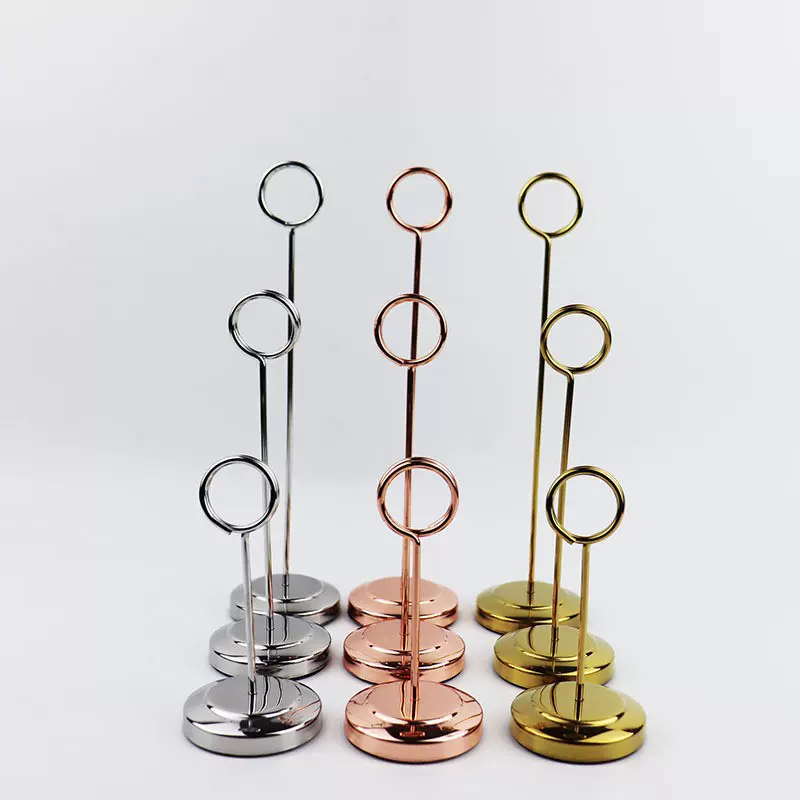 不锈钢餐牌架 餐牌夹 酒店餐厅婚礼台号牌桌卡席位卡夹餐牌座