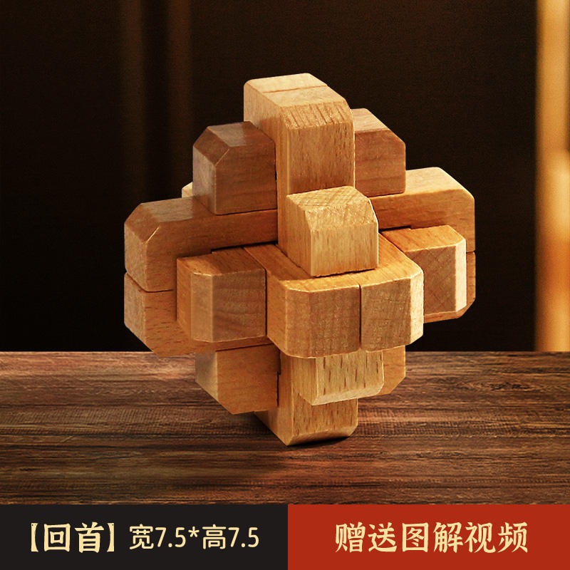 Luban Lock Kongming Lock Juego completo de bloques de construcción de espiga y espiga Juguetes educativos para niños de 8-12 años de edad, quema de cerebro intelectual 10