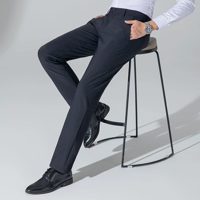 Зимние мужские повседневные брюки 2025 года с флисовой подкладкой, утолщенные длинные брюки для людей среднего и старшего возраста, свободные классические брюки, морозостойкие и теплые брюки.