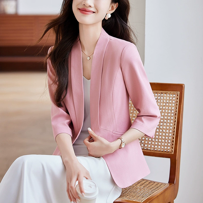 Летняя тонкая классическая пиджак-смокинг для отдыха, slim fit
