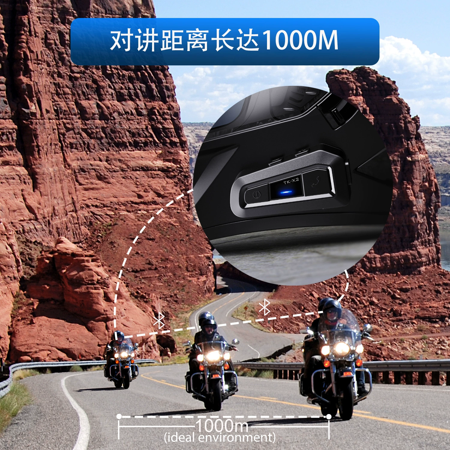 Helmet, headphones, walkie talkie, waterproof pack, x2