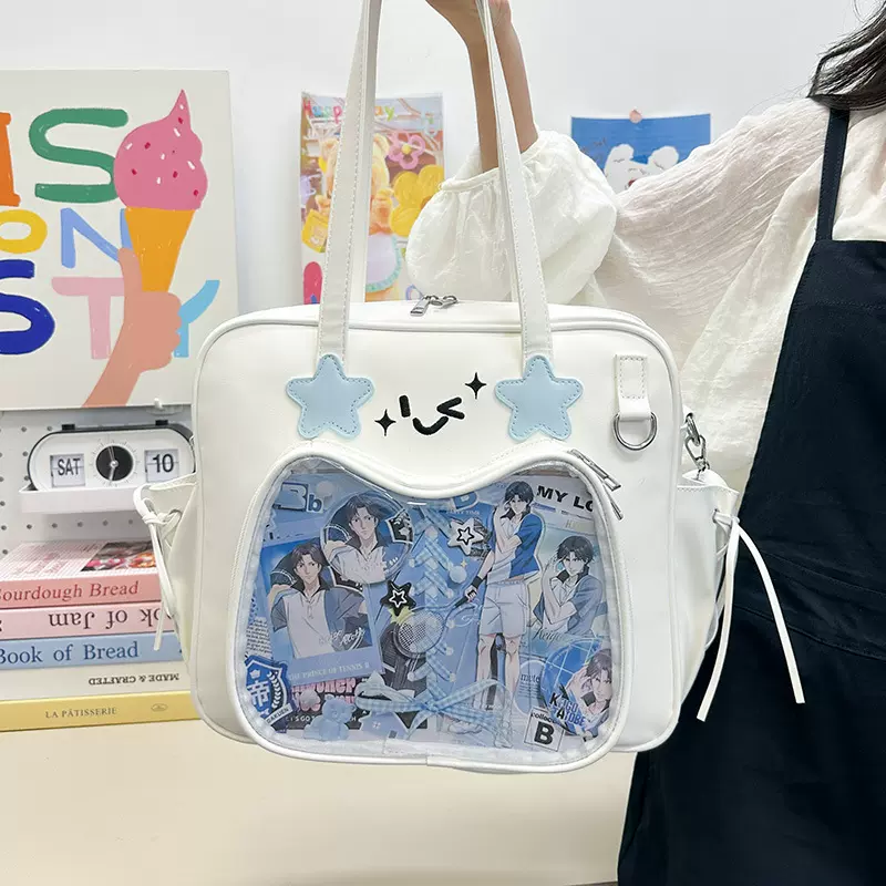 可爱大容量包女日系二次元少女痛包ins单肩透明斜挎包潮娃包