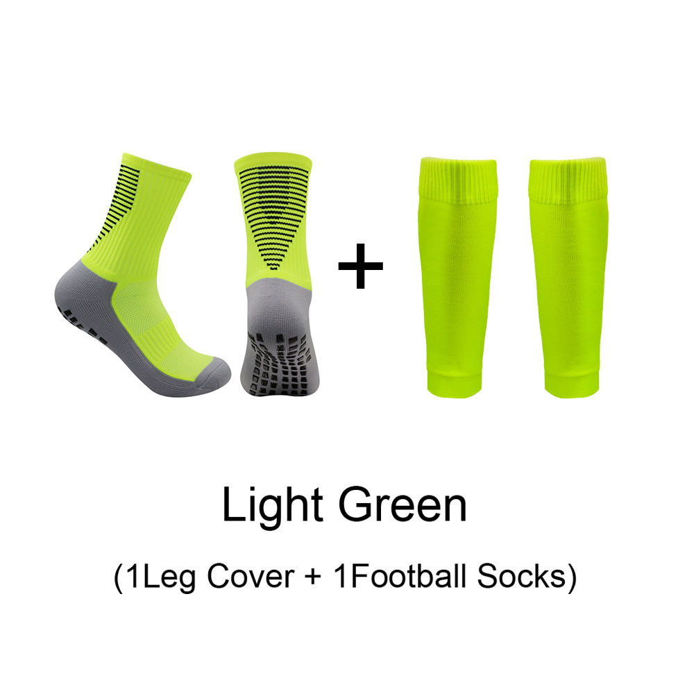 Cross-Border Non-Slip Grip Football Socks Set, High-Elastic Sports Leg Sleeves, Knee Pads, Running Sports Knee Pads, Fitness Sports Socks