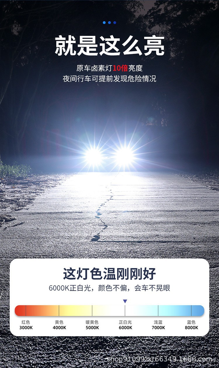 F6 model 3570 LED bulb super bright focused car headlight h1 h7 h4 9005 factory wholesale