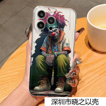 涂鸦小丑适用iPhone15/16/17ProMax苹果11/12/13/14PLUS手机壳7/8