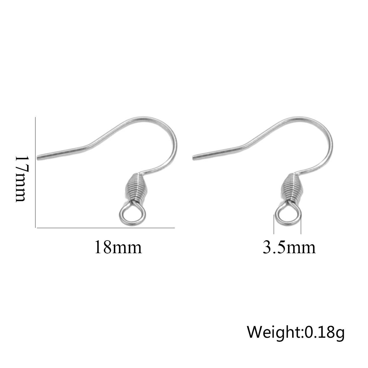 Gancho de oreja espiral - Acero