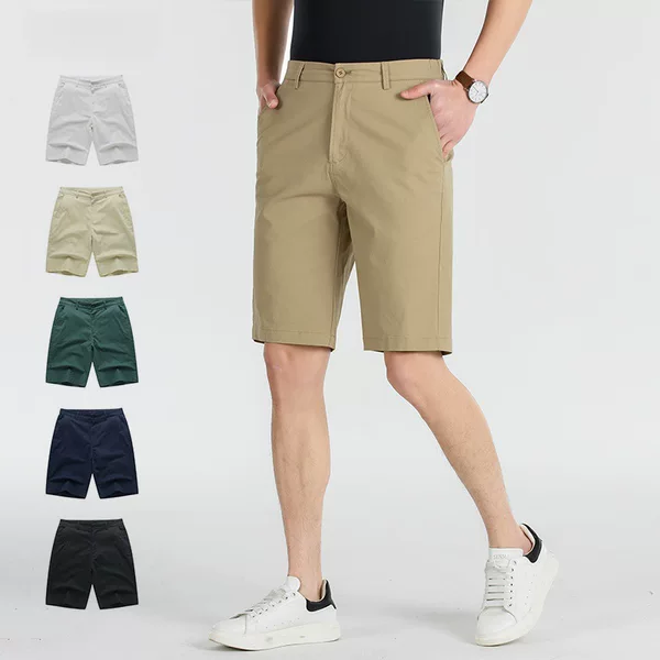 2026 Summer Men's Shorts Loose Large Size Casual Pants Breathable Pure Cotton Five-Point Pants Workwear Hiking Sports Men's Pants