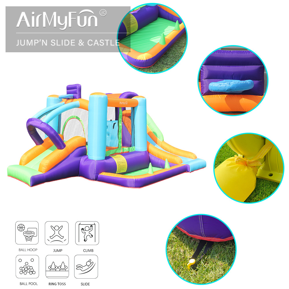 AMF | Castillo inflable para el hogar Diapositiva pequeña para niños Diapositiva inflable Hogar pequeño Castillo doméstico