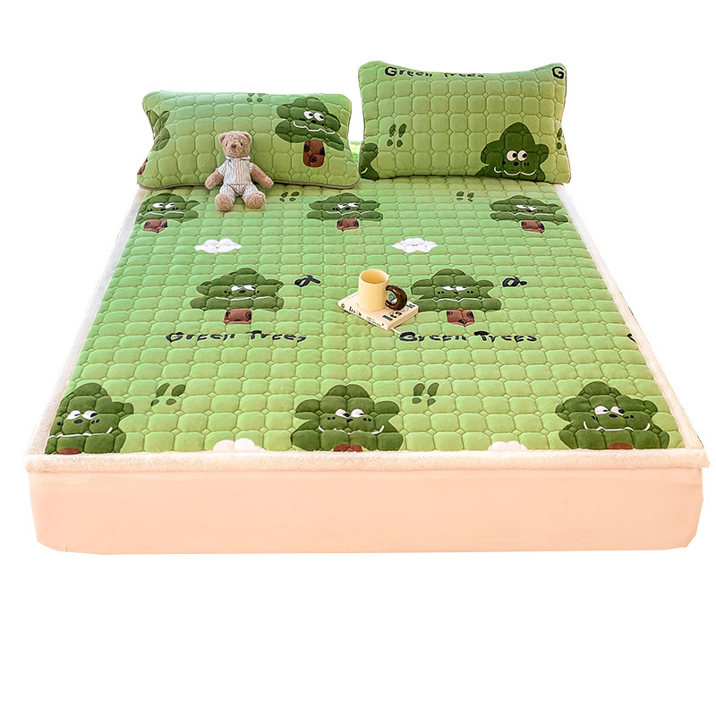 Cama de terciopelo de leche, colchón de cama de terciopelo de coral grueso, colchón de cama de cama de invierno