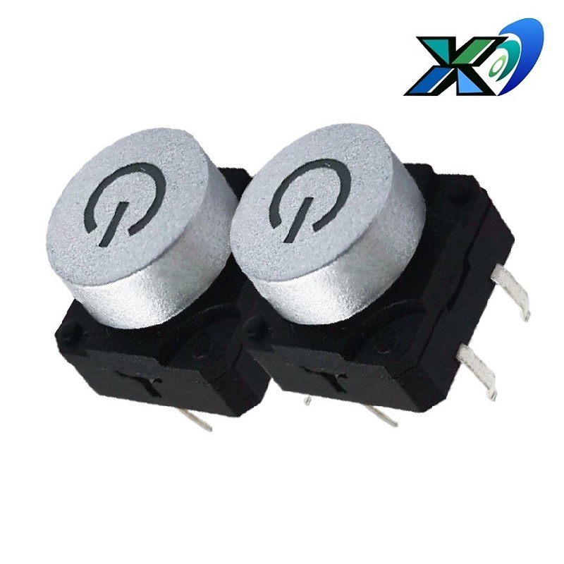 小型圆头带灯 轻触开关12mm*12mm   复位带灯 轻触按钮开关6脚