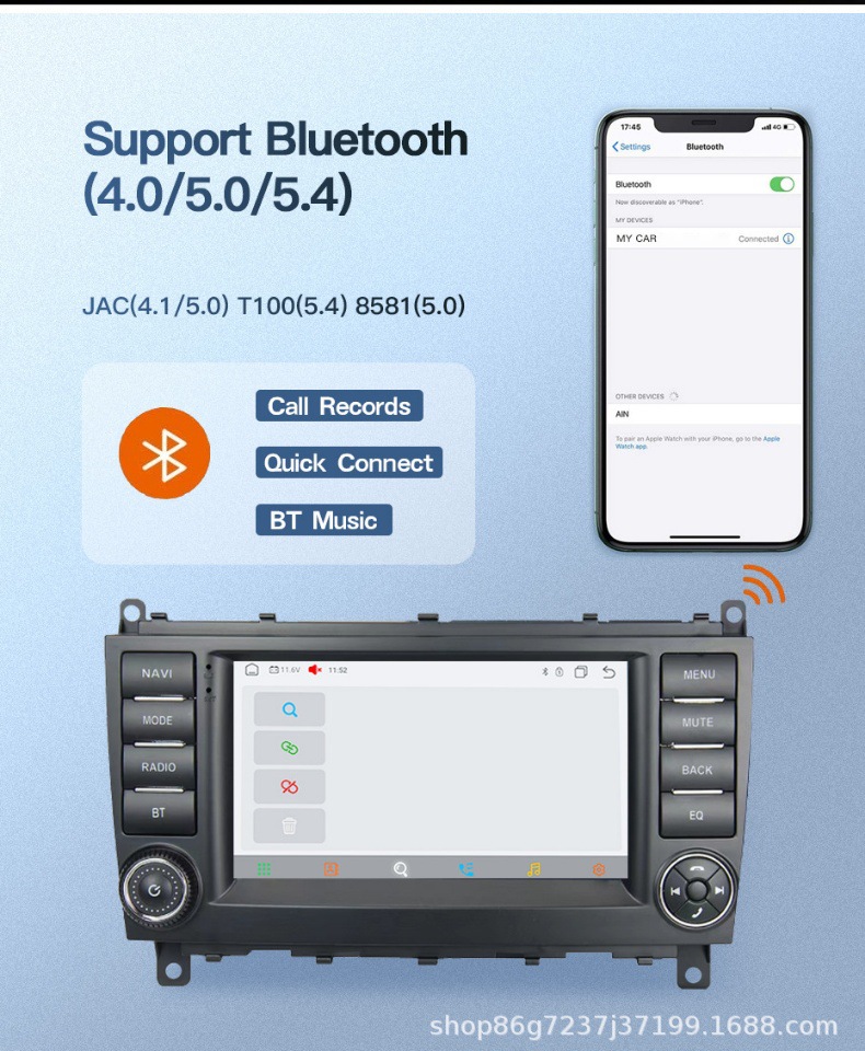 Suitable for Mercedes-Benz Clc W203 Amg 7inch Android Gps Car Navigation Mp5 Player Navigation Car Central Control Unit