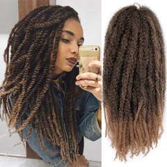 大きな毛虫汚い三つ編みかつらかぎ編みのふわふわした髪afro kinky curly marley braids