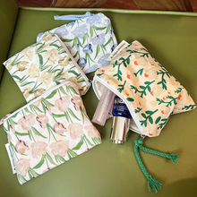 ins小清新零钱包便携收纳补妆姨妈巾小号拉链包包甜美化妆包批发