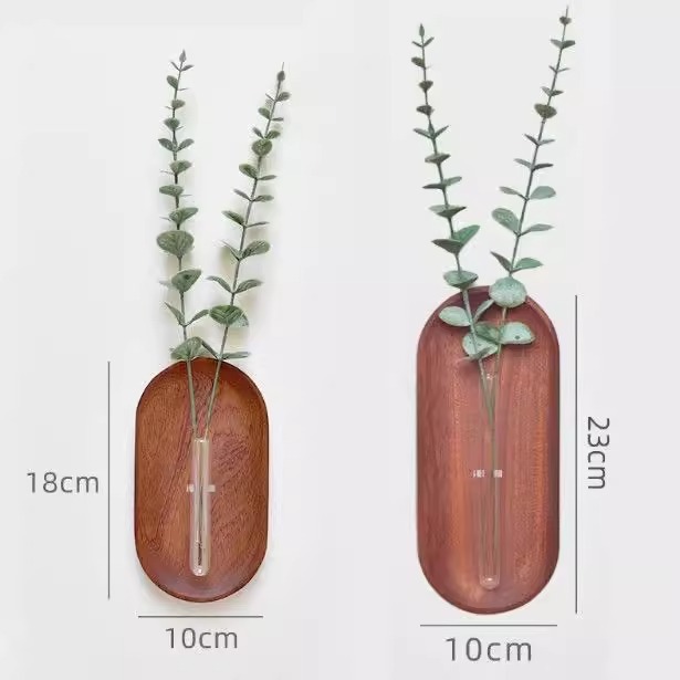 Décoration murale vintage haut de gamme en bois, autocollant 3D représentant une plante verte, à suspendre, pour une ambiance chaleureuse dans votre salon._voghion.com