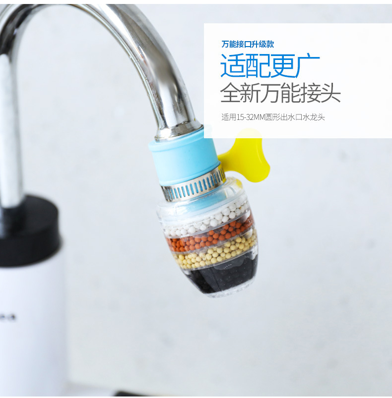 Six-layer filter anti-splash water filtration wonder, household kitchen water purification, shower head, faucet water purification, anti-splash shower head undefined
