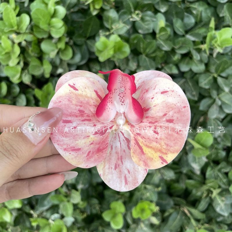 3Dプリントフィルム胡蝶蘭シミュレーション単輪花頭手作り結婚お土産喜糖箱装飾diy靴花|undefined