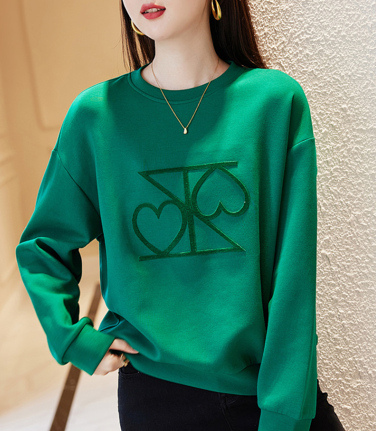 Felpa con cappuccio casual europea a girocollo per donna, nuova stampa primaverile 2023, comoda da indossare, top semplice e alla moda,_voghion.com