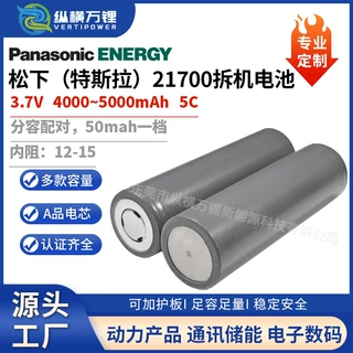 松下特斯拉21700模组锂电池4000~5000mAh动力5C电动车户外储能等