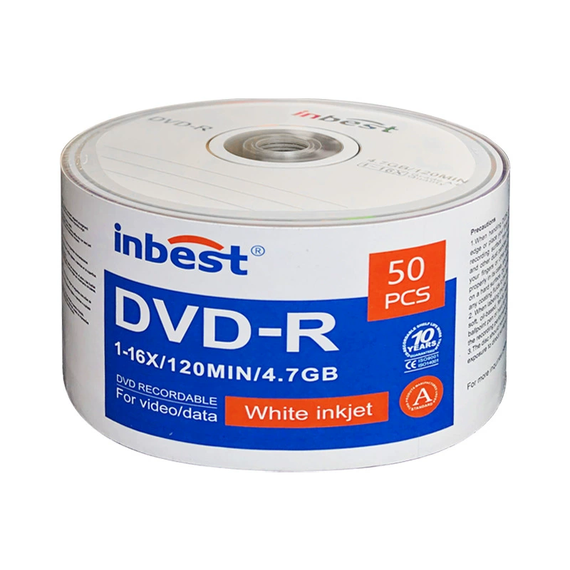 Прямые продажи завода оптовые пустые диски DVD-R 4,7 ГБ 1-16x Данные Бриттен CD 50 Упрощение