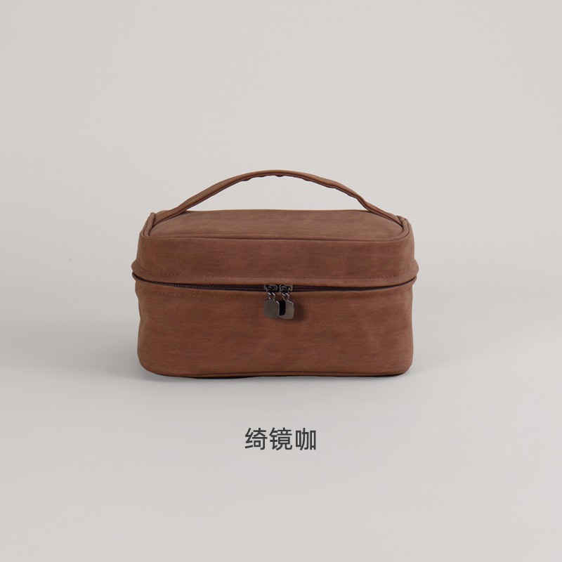 シンプルなソフト化粧品バッグ大容量ポータブル旅行化粧品バッグシンプルなファッショントイレタリー衣類収納袋|undefined