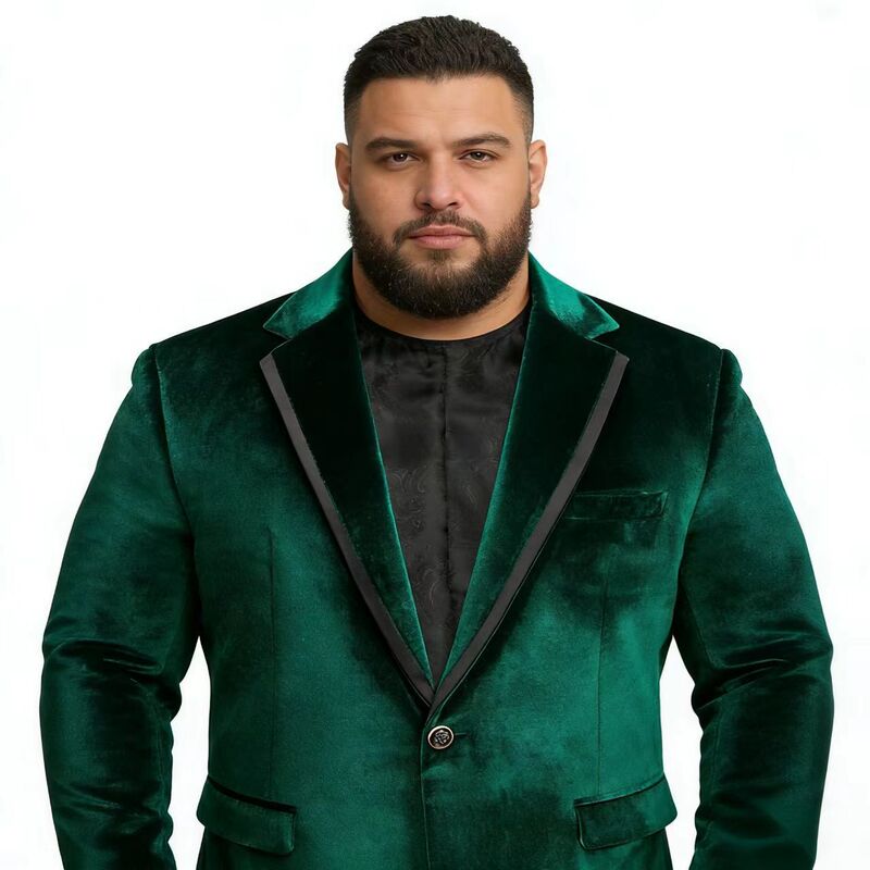 New cross-border spring and autumn men's velvet casual blazer, foreign trade slim-fit suit, youth formal wear, lightweight style New cross-border spring and autumn men's velvet casual blazer, foreign trade slim-fit suit, youth formal wear, lightweight style