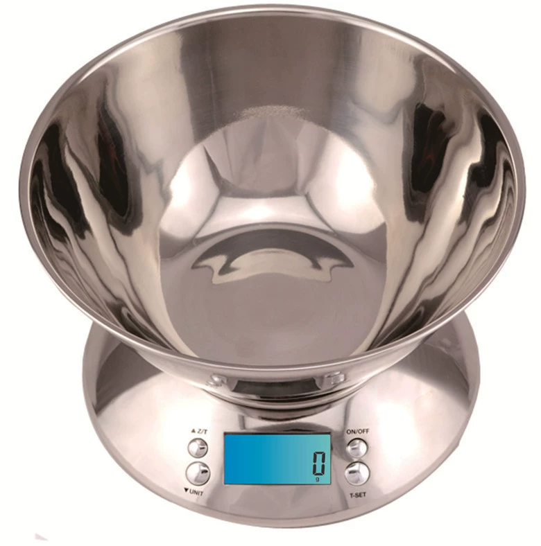 Изысканные кухонные весы из нержавеющей стали, 5 кг, фруктовые весы, цифровые кухонные весы, весы из нержавеющей стали для очистки фруктов, весы для выпечки, 1 г