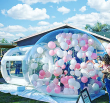 网红星空充气泡泡屋带气球派对透明露营美陈商场活动展览帐篷户外