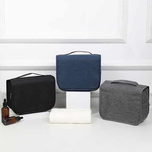 New large-capacity toiletry bag, simple and high-looking cosmetics storage bag, waterproof fashion hook toiletry bag wholesale