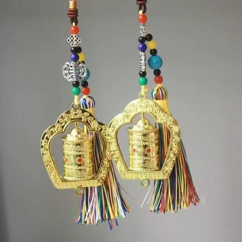 Юньнань Лijiang, новый этнический стиль, тибетский сплав, кисточка, подвесная вращающаяся сумка для автомобиля, подвесной кулон для автомобиля, подарок для путешествий