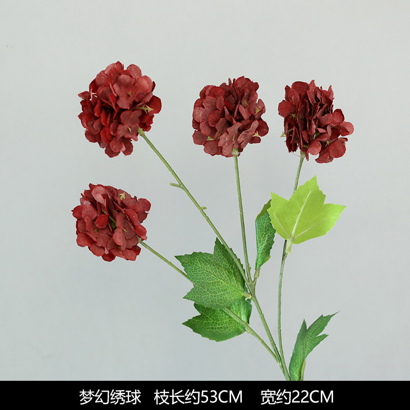 红色仿真花婚礼婚庆场地场景布置道具仿真花束花艺装饰花假花批发|undefined