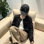 新款秋冬波点显瘦毛衣