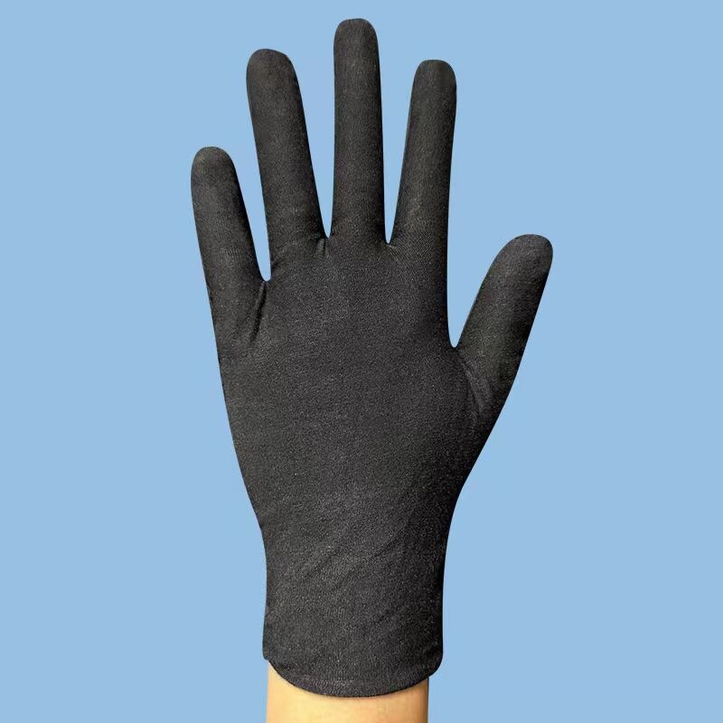 Guantes blancos del fabricante para trabajo, engrosados para inspección, manipulación de artefactos culturales, trabajos de etiqueta, manipulación de cuentas, tela de algodón puro absorbente del sudor, guantes de algodón de calidad para uso transfronterizo.