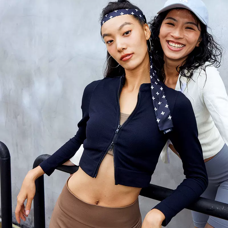 瑜伽运动短款休闲拉链外套修身上衣瑜伽服新款长袖紧身跑步健身