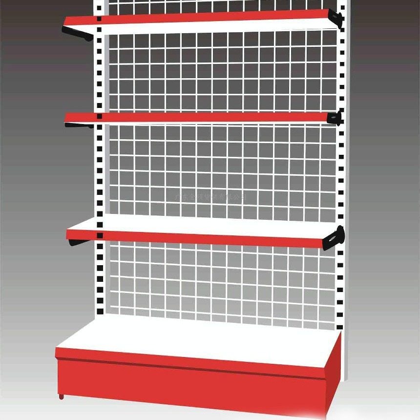 加工生产商超专用展架落地式单面多层饮料零食电器网片挂钩促销架