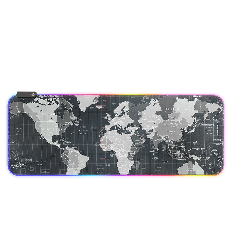 Большой RGB коврик для мыши и стола, 350×250×3 мм или 800×300×4 мм, противоскользящее резиновое основание