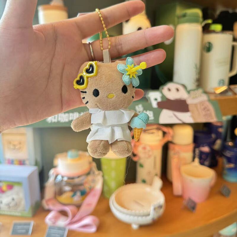 漫画アニメサンリオコーデュロイカーリーフリース KT 猫キーホルダーペンダント人形女の子バックパックペンダント|undefined