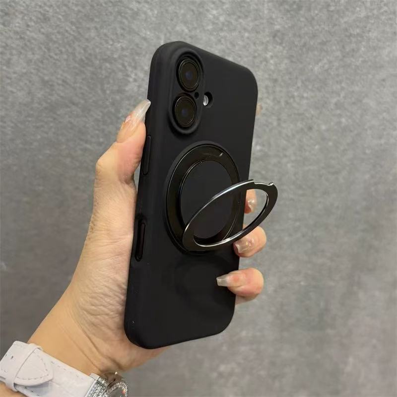 Soporte magnético 360 de color sólido simple para iPhone16ProMax/15 funda para teléfono móvil 13 Apple 14 cordón 16