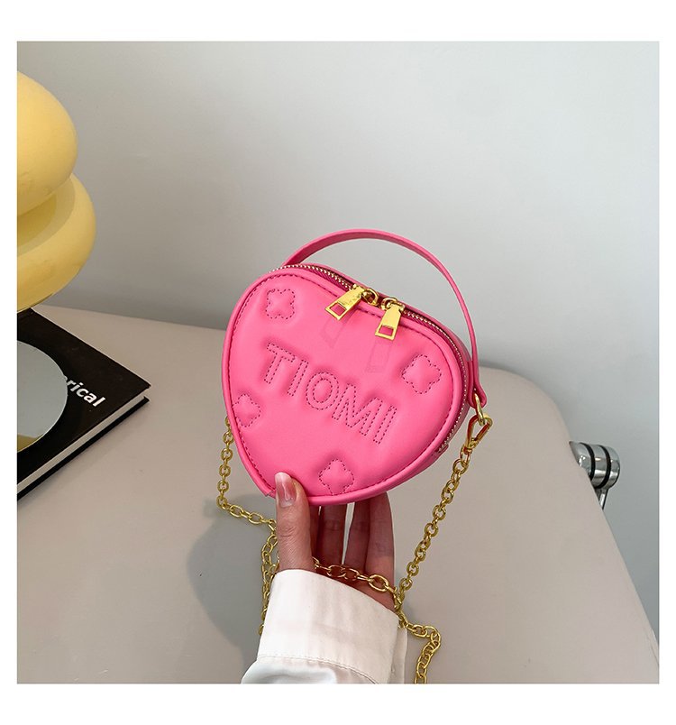 Shoulder Bag 2023 Niche Design Rhombic Chain Mini Love Messenger Bag Net Red Lipstick Bag_voghion.com