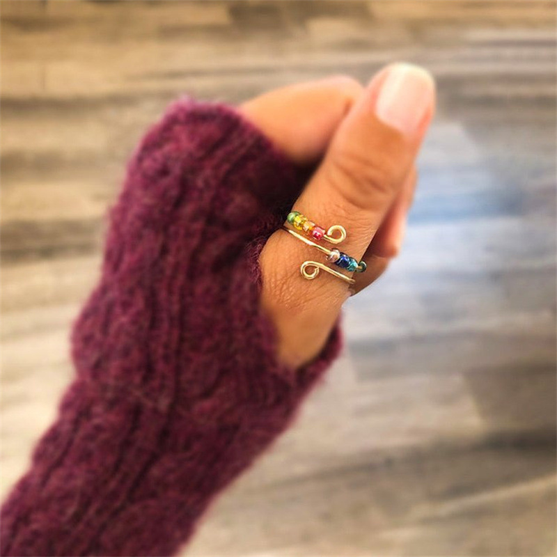 Fashion Geometric Alloy Plating Unisex Open Ring 1 Piece