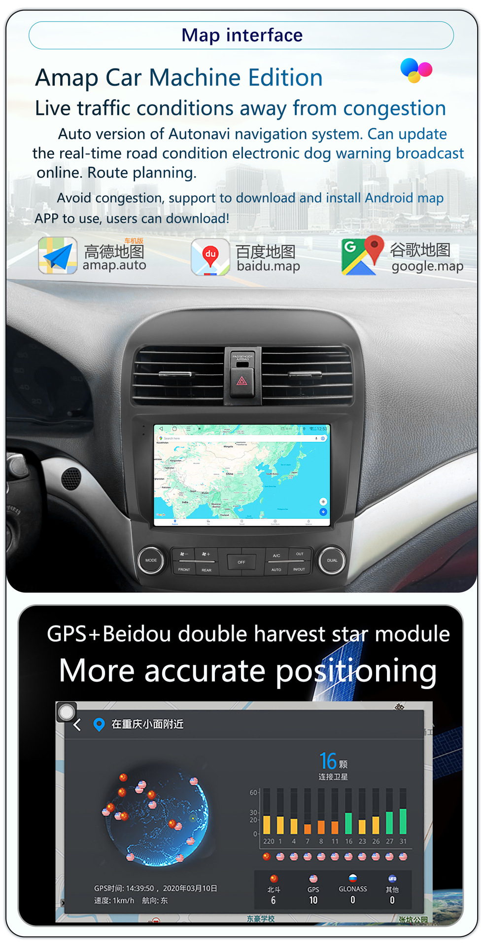 Suitable for 9-Inch 04-08 Acura Tsx Android Wireless Carplay Car Navigation 360 Panoramic All-In-One Machine
