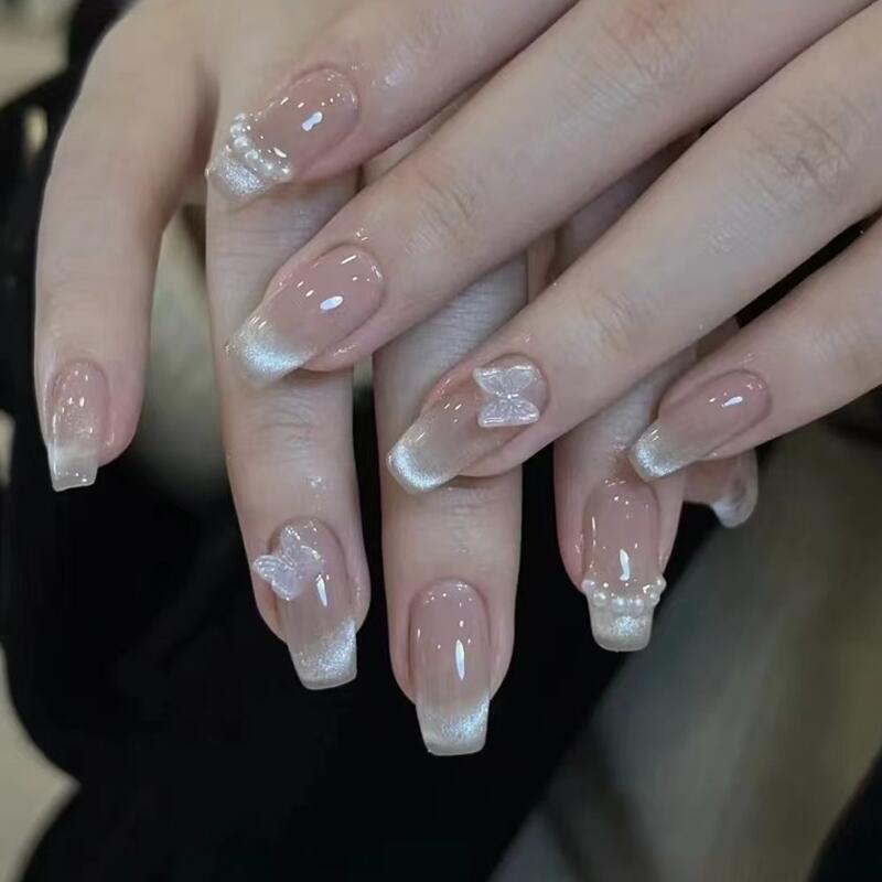 Wholesale Aurora Butterfly Nail Stickers Nail Stickers Light Therapy Armor Handmade Cat's Eye Nail Stickers