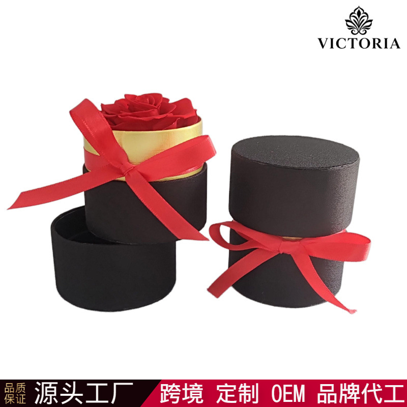 Caja de Regalo con Ramo de Rosas Eternas Victoria, Ramo Hecho a Mano, Regalo para Cumpleaños, Graduación, Fiestas