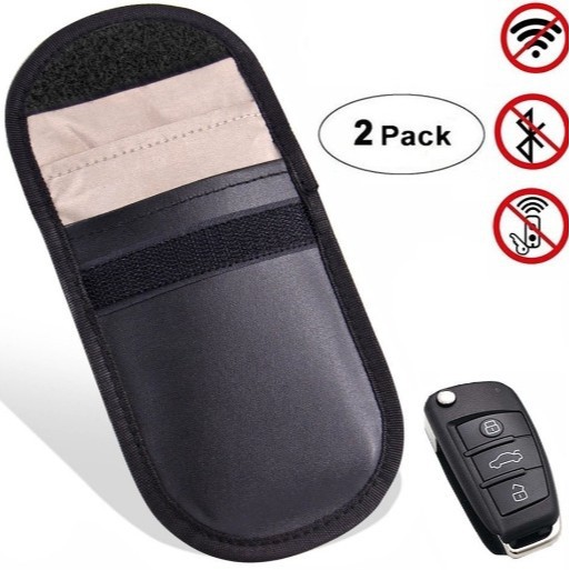 Nuevo bolso de mano circular de doble capa para llaves de coche, éxito de ventas en comercio exterior, funda anti-radiación para teléfono, bloqueo de señal.