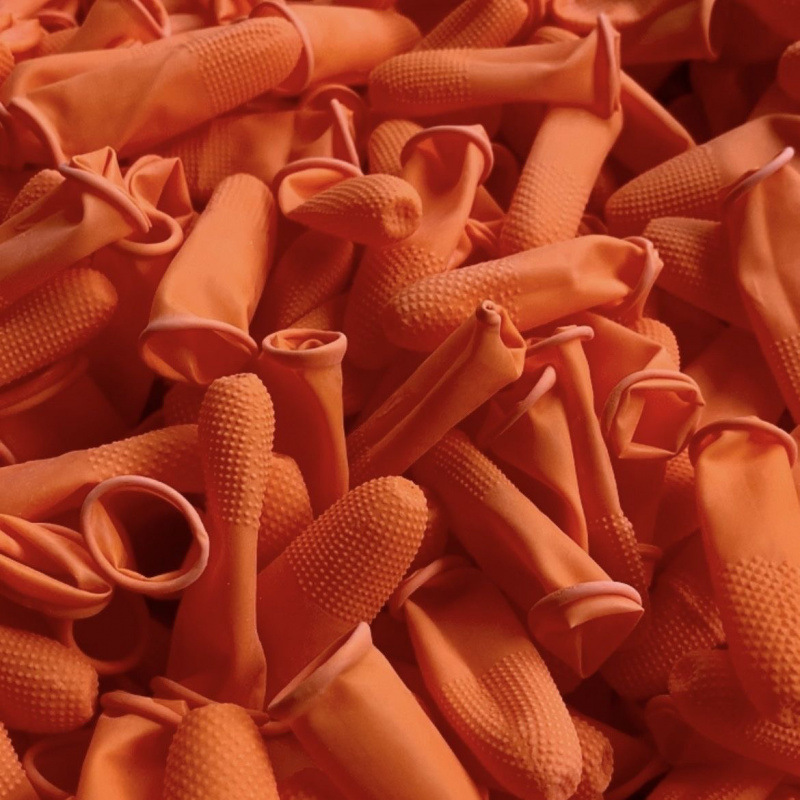 Cubierta de dedos antideslizante manicura mano anti-heridas cuenta de dinero grueso anti-desgaste de goma agrícola mano de mano