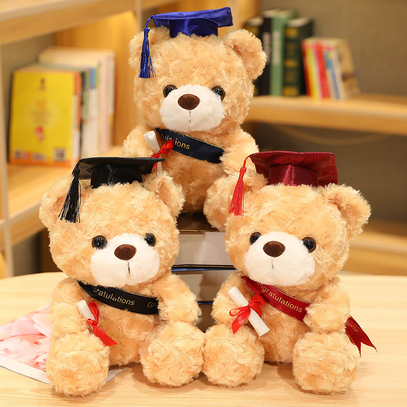 Doctor hat oso muñeca doctor Oso de peluche de juguete graduación oso muñeca de peluche oso de peluche graduación regalo conmemorativo