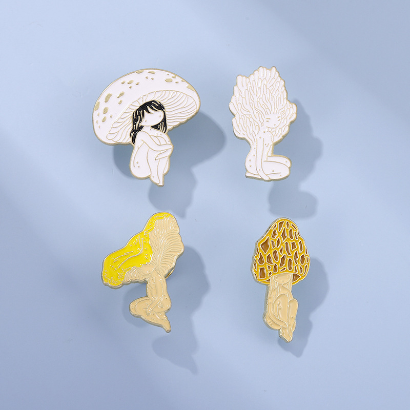 Retro Pin Mushroom Alloy Enamel Women'S Brooches display picture 5