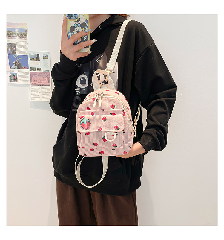 Strawberry Casual School backpack trim Kids backpack trim Functional backpack trim display picture 9