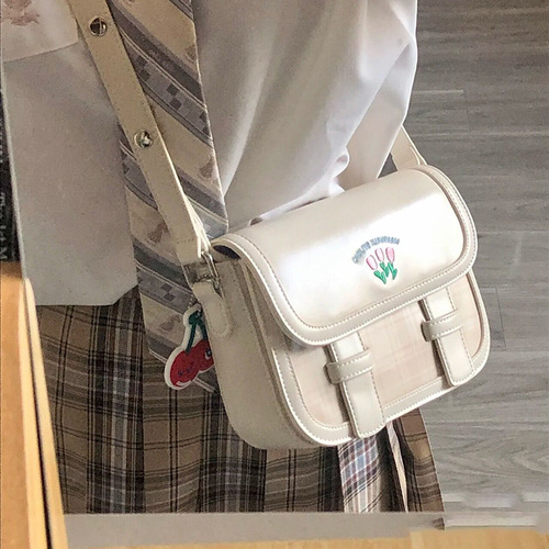 Girls' college style cute Cambridge bag tofu bag student casual versatile high-end crossbody bag single shoulder armpit bag