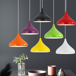 Macaron aluminum dining Chandelier Creative simple single color restaurant canteen restaurant hot pot restaurant milk tea shop chandelier